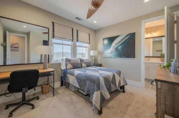Bedroom, Home Office, Interior, Recessed Lighting