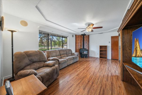 Interior, Living room, Stone Walls, Wood Texture Flooring