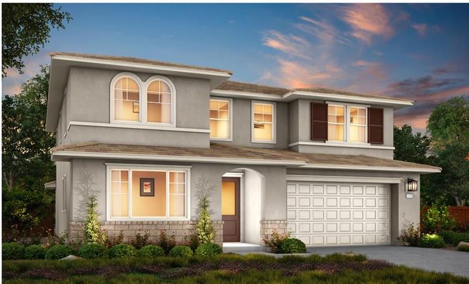 Attached, Exterior, Facade, Mediterranean
