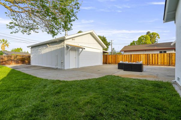 Backyard, Detached Garage, Exterior