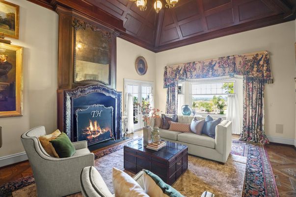 Chandelier, Fireplace, Interior, Living room, Wood Texture Flooring