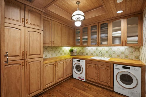 Interior, Washer, Wooden Ceilings, Wood Texture Flooring