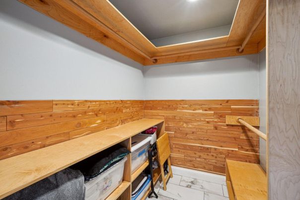 Interior, Recessed Lighting, Wooden Walls
