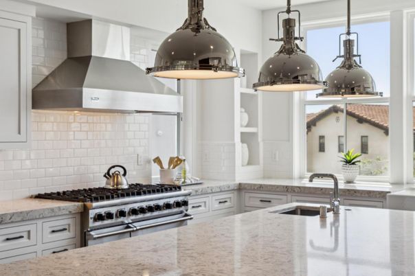 Interior, Kitchen, Pendant Lights, Stainless Steel Appliances