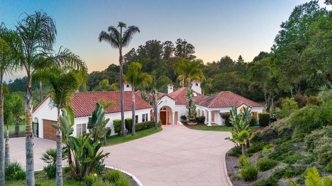 Attached, Backyard, Exterior, Facade, Mediterranean