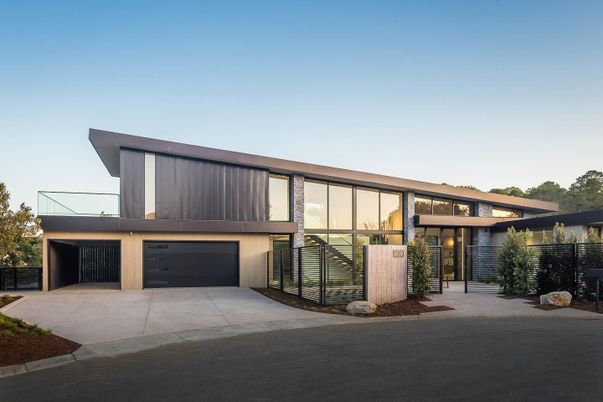 Attached, Exterior, Facade, Modern