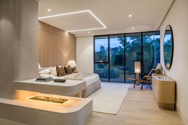 Interior, Recessed Lighting, Wood Texture Flooring