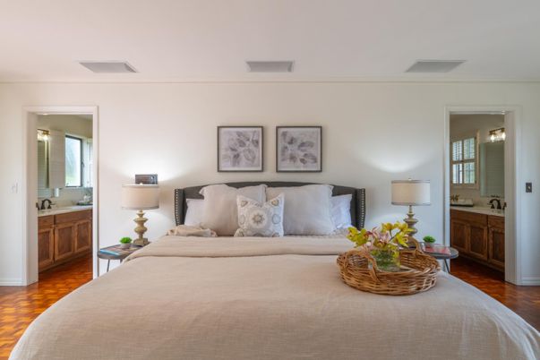 Bedroom, Interior, Wood Texture Flooring