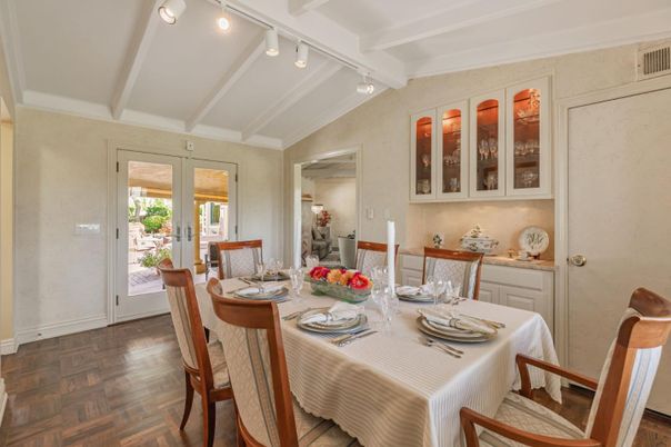 Dining room, Interior, Wood Texture Flooring