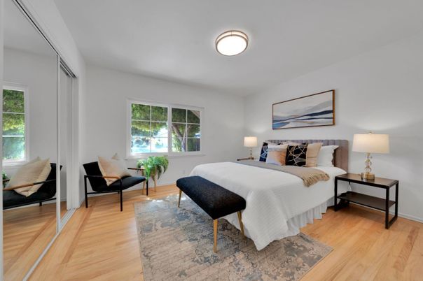 Bedroom, Interior, Wood Texture Flooring
