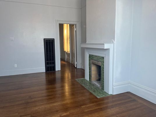Empty room, Fireplace, Interior, Wood Texture Flooring