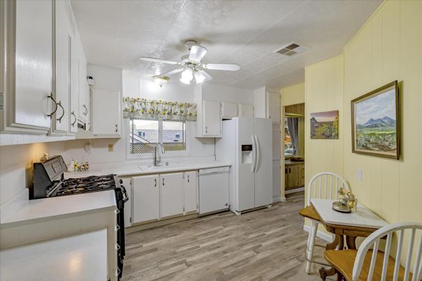 Interior, Kitchen, Wood Texture Flooring