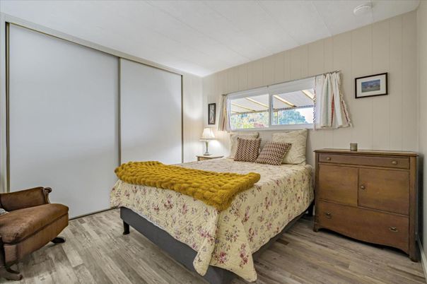 Bedroom, Interior, Pendant Lights, Wood Texture Flooring