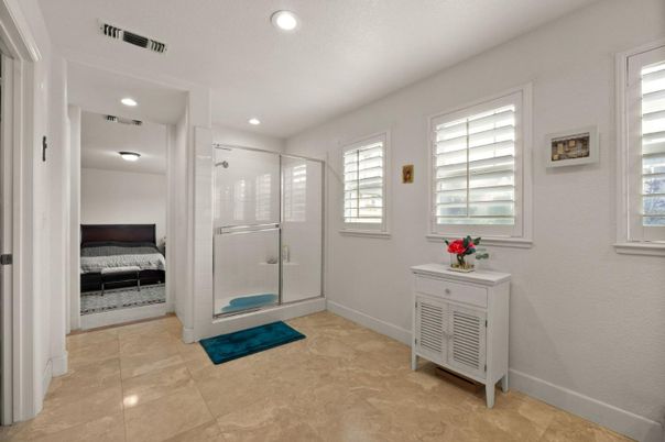 Bathroom, Bedroom, Glass Shower, Interior, Recessed Lighting