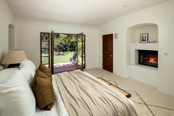 Bedroom, Fireplace, Interior
