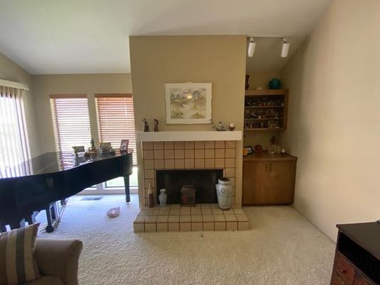 Fireplace, Interior, Piano