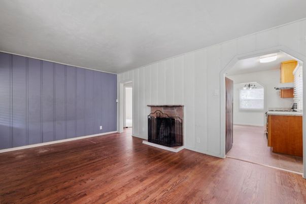 Empty room, Fireplace, Interior, Wood Texture Flooring