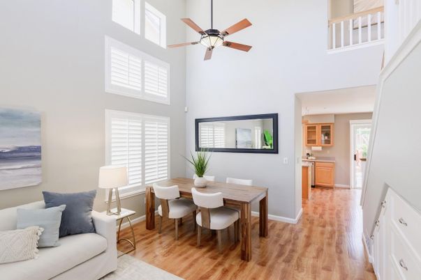 Dining room, Interior, Wood Texture Flooring