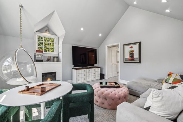 Fireplace, Interior, Living room, Recessed Lighting