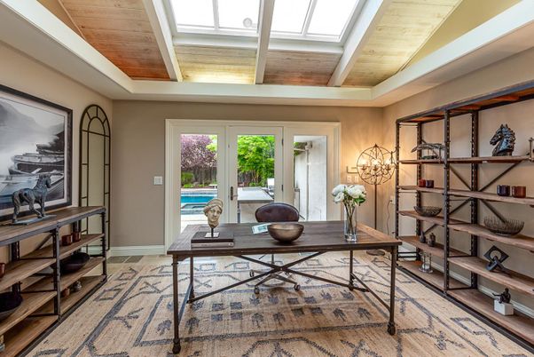 Home Office, Interior, Wooden Ceilings