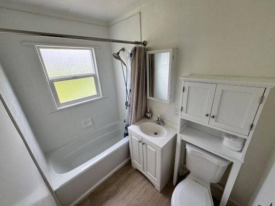 Bathroom, Dual Sink Vanities, Interior, Wood Texture Flooring