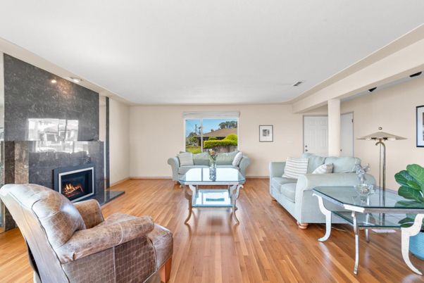 Dining room, Fireplace, Interior, Living room, Wood Texture Flooring