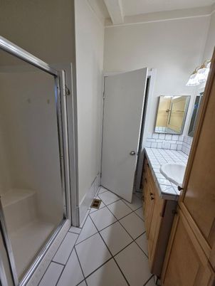 Bathroom, Glass Shower, Interior, Tile Countertops