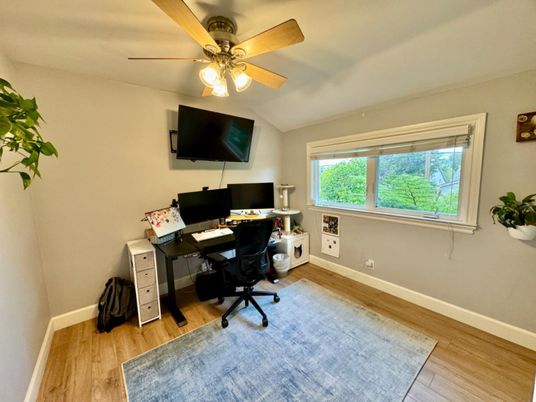 Home Office, Interior, Wood Texture Flooring