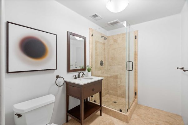 Bathroom, Glass Shower, Interior