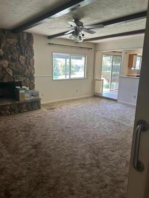 Empty room, Fireplace, Interior, Stone Walls