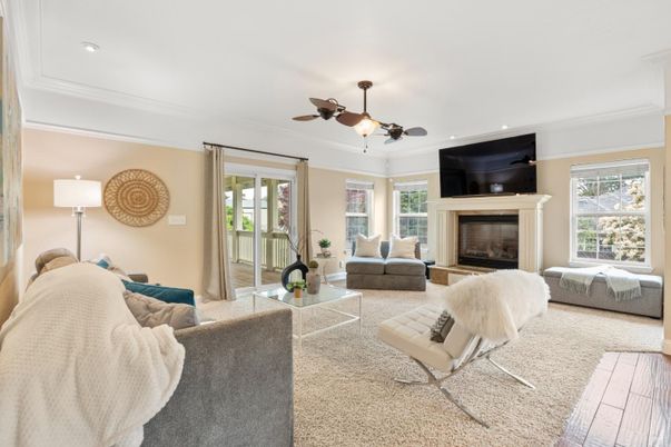 Bedroom, Fireplace, Interior, Living room, Recessed Lighting