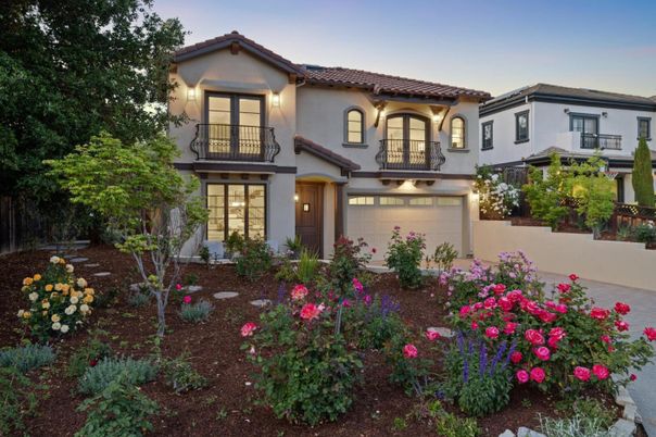 Attached, Backyard, Exterior, Facade, Mediterranean