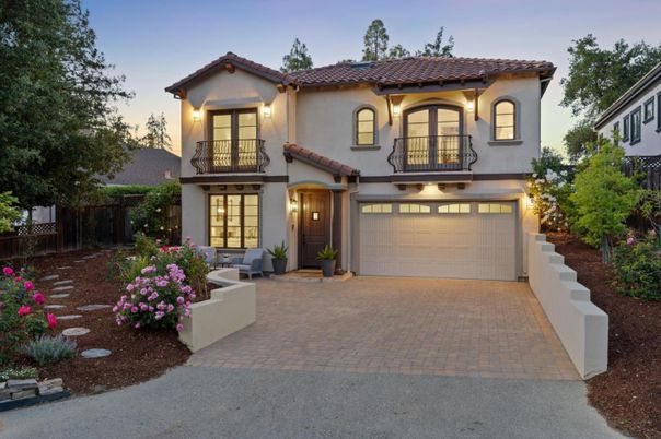 Attached, Backyard, Exterior, Facade, Mediterranean