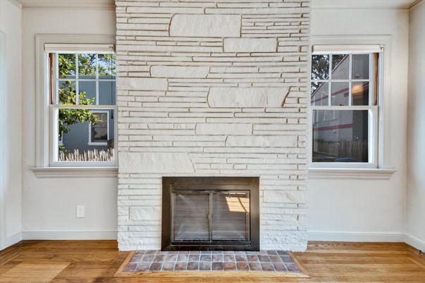 Fireplace, Interior, Stone Walls, Wood Texture Flooring