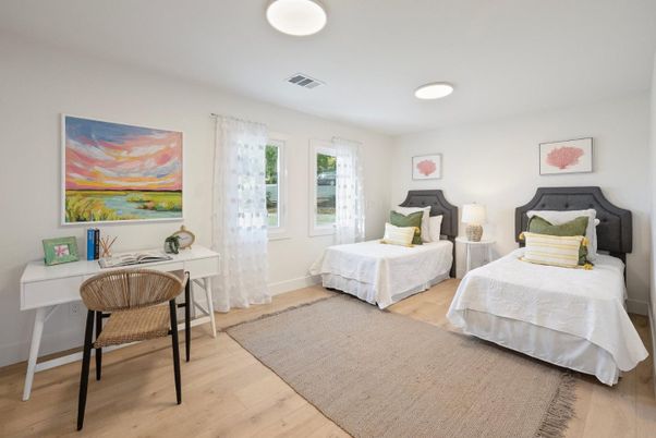 Bedroom, Home Office, Interior, Wood Texture Flooring