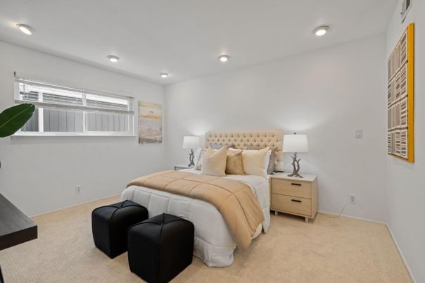 Bedroom, Interior, Recessed Lighting