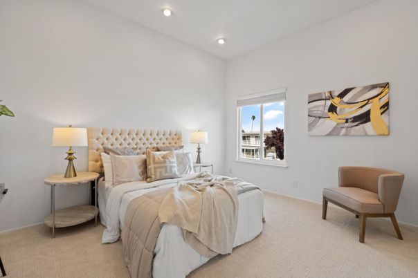 Bedroom, Interior, Recessed Lighting