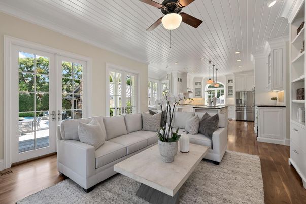 Interior, Kitchen, Living room, Pendant Lights, Recessed Lighting, Stainless Steel Appliances, Wood Texture Flooring