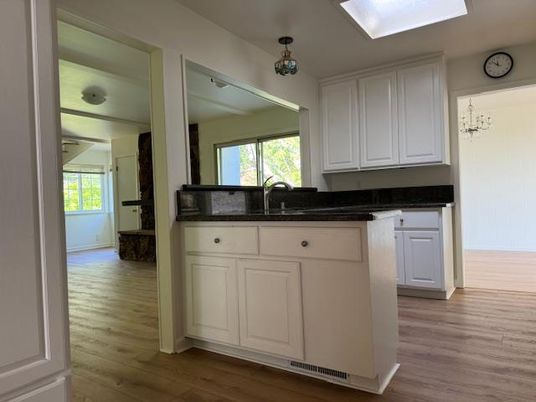 Interior, Kitchen, Pendant Lights, Wood Texture Flooring