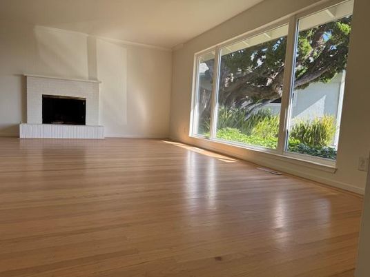 Empty room, Fireplace, Interior, Wood Texture Flooring