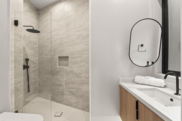 Bathroom, Glass Shower, Interior
