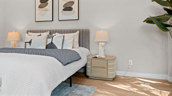Bedroom, Interior, Wood Texture Flooring