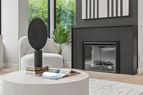 Fireplace, Interior, Wood Texture Flooring