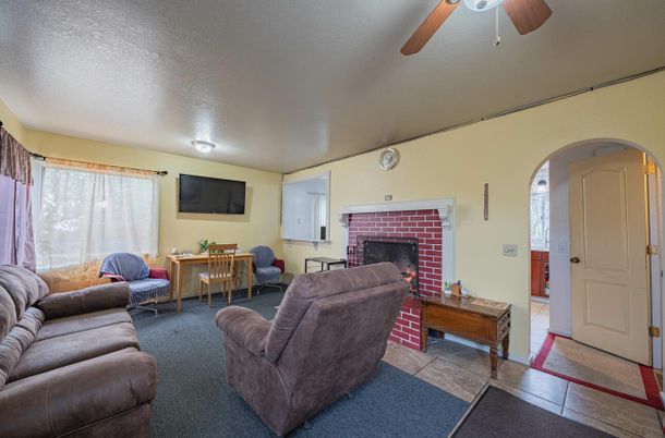 Dining room, Fireplace, Interior, Living room