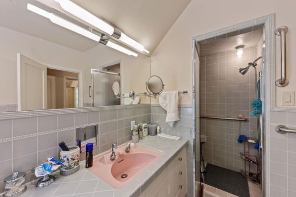 Bathroom, Glass Shower, Interior, Tile Countertops