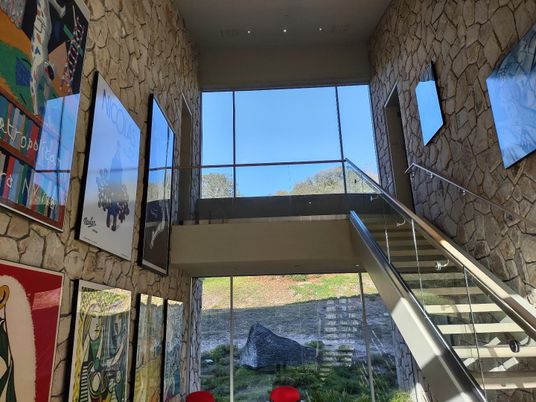 Interior, Recessed Lighting, Stone Walls