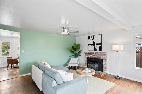 Dining room, Fireplace, Interior, Living room, Wood Texture Flooring