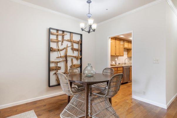 Chandelier, Dining room, Interior, Kitchen, Wood Texture Flooring