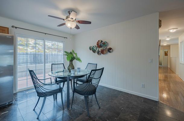 Dining room, Interior, Wood Texture Flooring