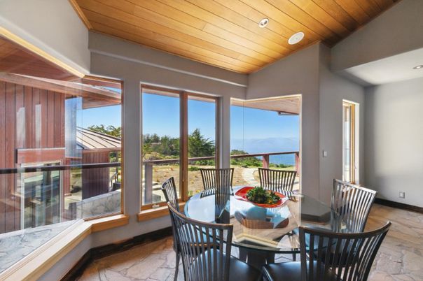 Dining room, Interior, Recessed Lighting, Wooden Ceilings